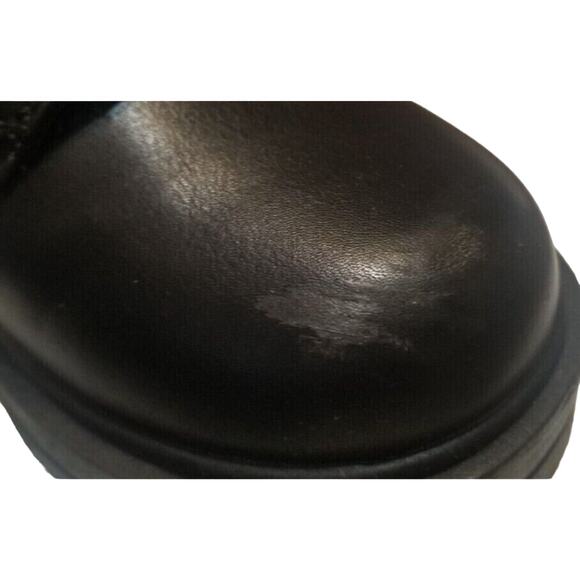 Soda FIRM Lug Sole Black Combat Goth Punk Ankle Boot Lace up W/Zipper Size 7.545 - Picture 9 of 11